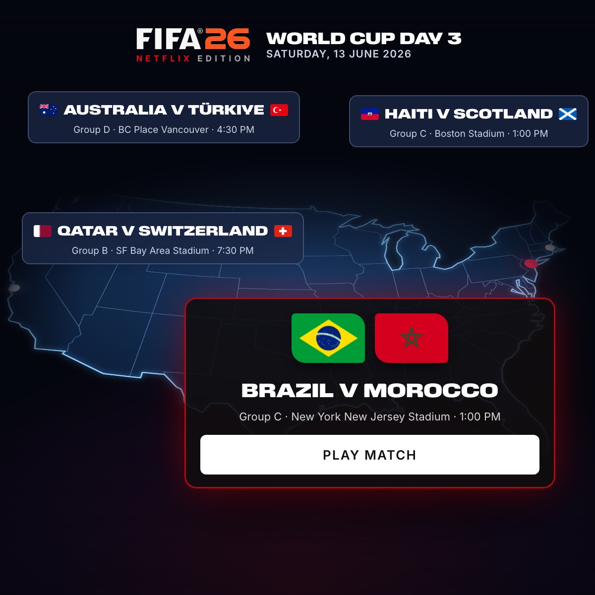 FIFA 26: Netflix Edition, holographic map
